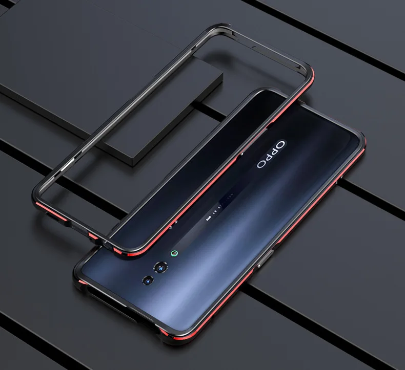 OPPO Reno2 Золотая алюминиевая рама Гибридный армированный противоударный прочный защитный чехол для OPPO Reno металлический бампер жесткий ударопрочный чехол