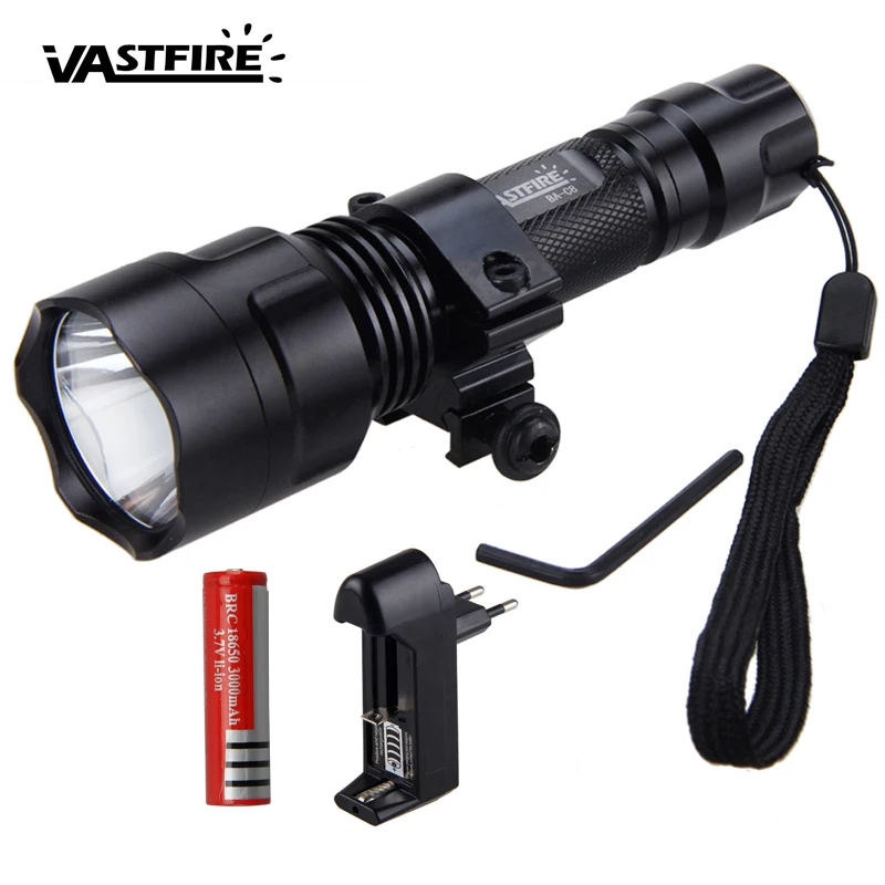 Package 2 Vastfire 850nm красный ночного видения оружие светильник светодиодный вспышка светильник инфракрасный ИК Тактический наружный винтовочный охотничий фонарь+ крепление - Цвет: Package 2