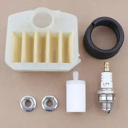 Écrous de barre de filtre à Air, Kit de tuyau de filtre à carburant pour Husqvarna 340 340E 345 345E 346XP 350 353 bougie d'allumage 537024002 w 