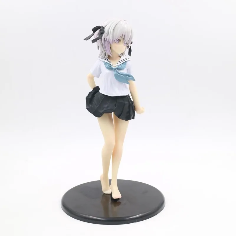 

26cm Mashiro Ikone School Uniform JK PVC Action Figure Japan Sexy Girls Figures Collectible Model Toys