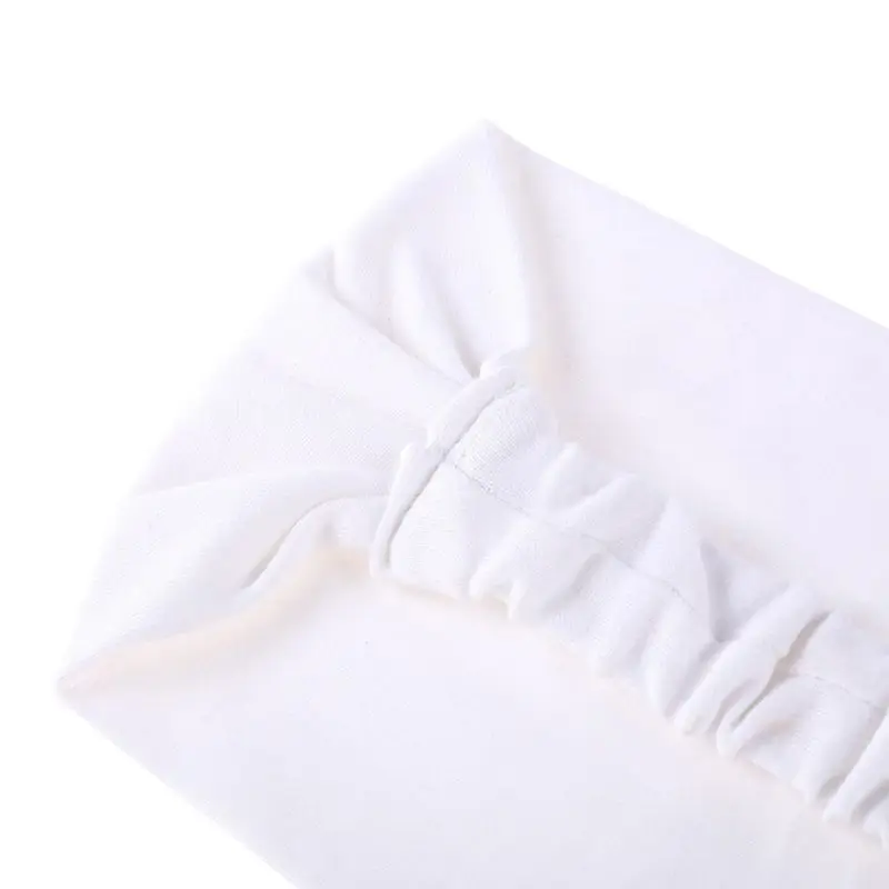 Women Men Multifunction White Cotton Headband Non-Slip Elastic Sports Sweatband Moisture Wicking Workout Yoga Hairband Bandana
