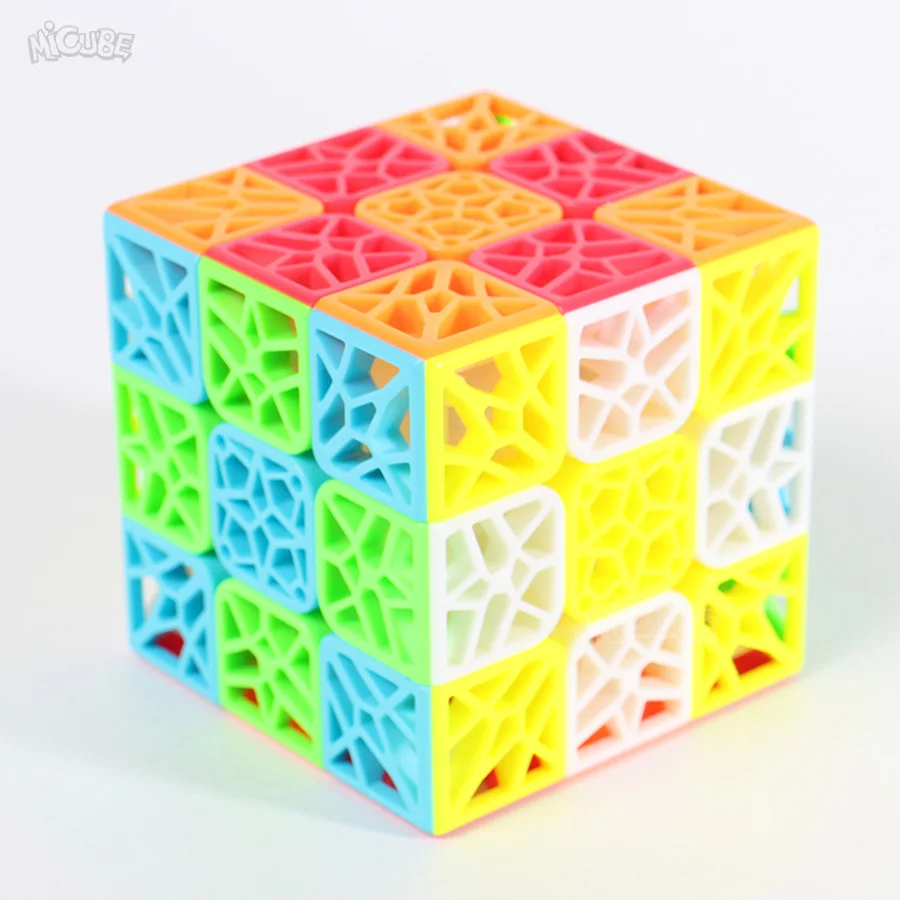 QiYi ДНК куб, головоломка, 3x3x3 Волшебные кубики Скорость плоскость вогнутая Cubo Magico 3x3 Особый Форма пустой кубик игрушки для детей