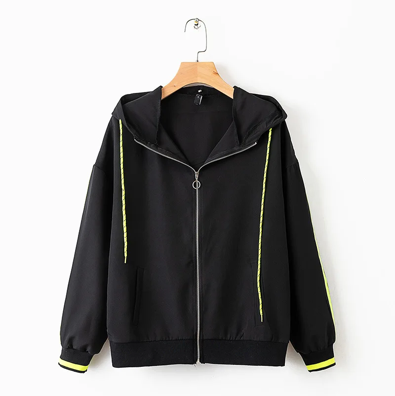 

Cxd-1826 Spring And Summer New Style 2019 European And American Streets Harajuku Wind Fluorescent Strap Hooded Pilots Jacket