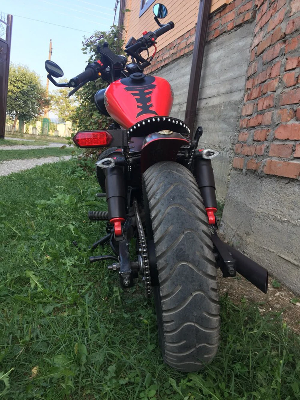 Универсальный руль мотоцикла 7/" 22 мм Z бар для Harley Honda Yamaha Kawasaki Suzuki Chopper Bobber Кафе Racer черный/хром