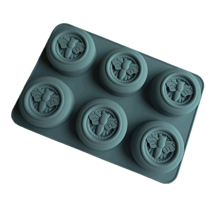 Geometric Mold 6 Cavity Honeycomb and Bee Mould Tray Non Stick Silicone Tray 
