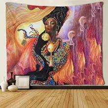 Черные афро девушки афро американские женщины традиционные гобелены хиппи искусство настенные