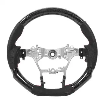 

Performance Steering Wheel,Carbon Fiber Steering Wheel Preforated Leather W/ Red Stitching Fit for Hilux SR5