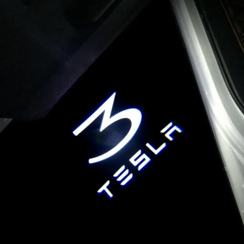 2 шт. для Tesla модель S Tesla модель 3 X Y светодиодная Автомобильная Дверь Добро пожаловать светильник логотип проектор лазерная лампа Призрак Тень дверной светильник аксессуар - Испускаемый цвет: T5