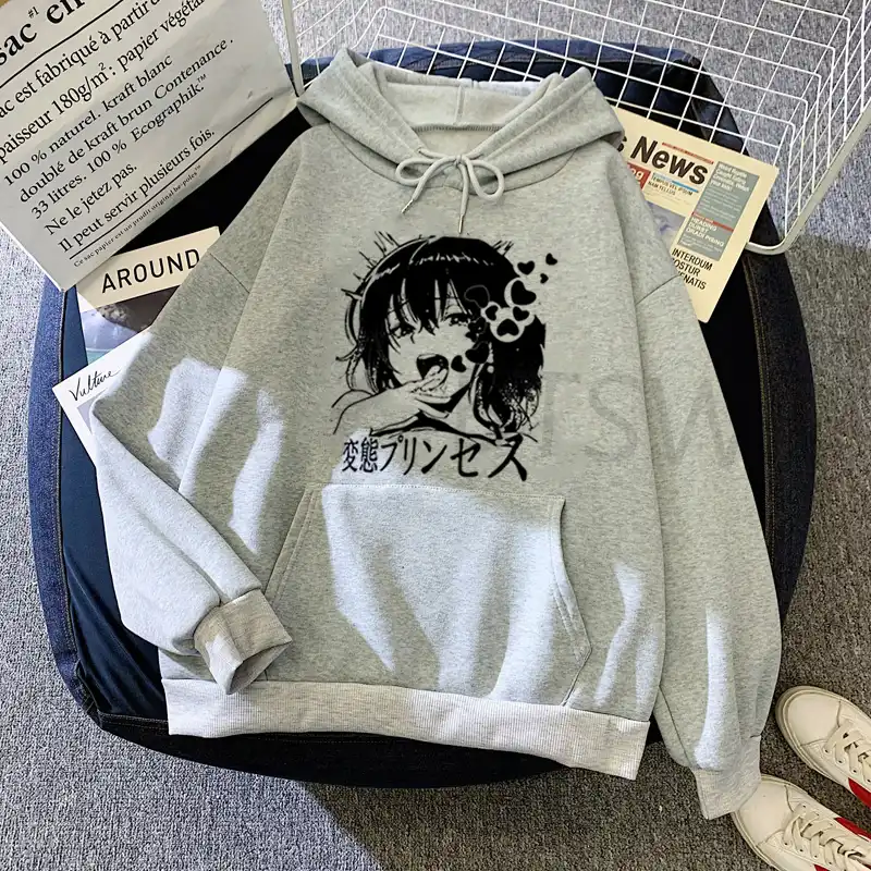 2020 homem engraçado impressão hoodies preto sexta-feira ahegao sexy rosto anime hentai japonês orgasmo sweatshirts unisex topos presente streetwear