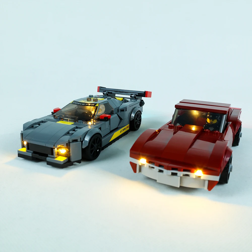 Kit Di Illuminazione A Led Per Speed 76903 Chevrolet Corvette Car E 1968 Giocattoli Fai-Da-Te Building Blocks Solo Set Di Illuminazione Non Include Il