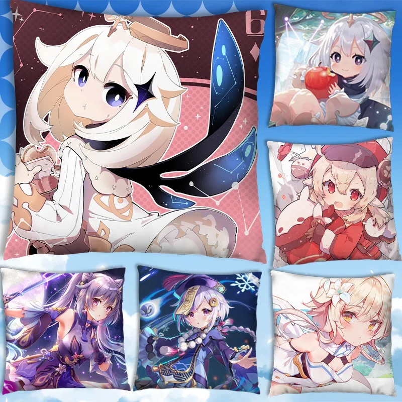 35 см 40 45 мультяшная фигурка героя мультфильма Genshin наволочка Kawaii loli диванная