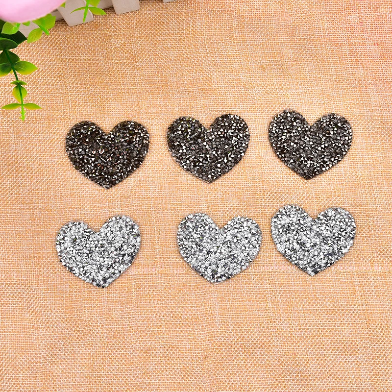 Новинка 10 шт./лот стразы с сердечками горячей фиксацией железными нашивками