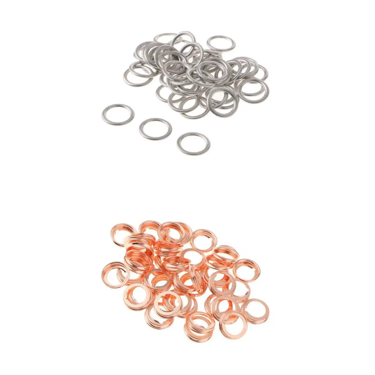 50pcs 14mm Oil Drain Plug Crush Washer Gaskets for Audi S4 A4 Q5 VW+50pcs 12mm Oil Drain Plug Gaskets for NISSAN
