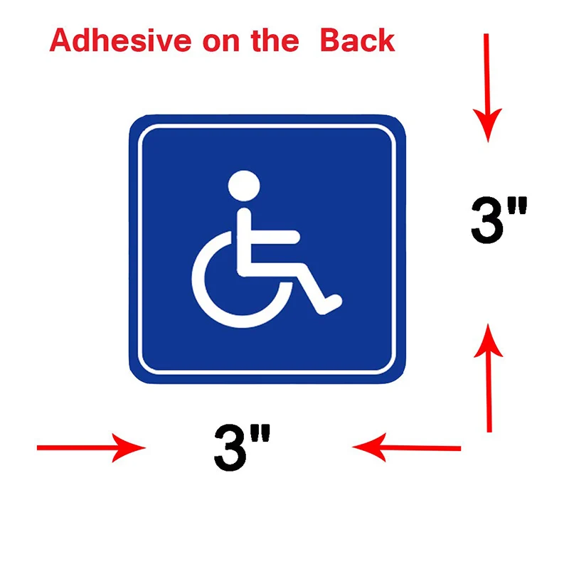 Инвалидная коляска символьная наклейка этикетка 8 Пак 3 дюйма инвалидность наклейка самоклеющаяся виниловая аппликация, наклейка этикетка