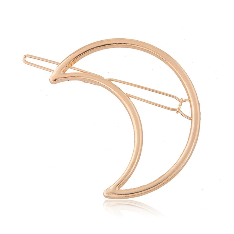 Fashion Simple Hollow Gold Moon Hair Clips For Women Hair Accessories Punk Jewelry Hairpins Girls Barrette Pince Cheveux Femme