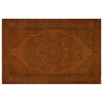 

Handmade Brown Vintage Overdyed Turkish Area Rug 190x285 Cm-6'3''X9'4''