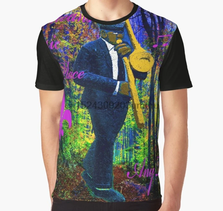 Принт по всему миру 3D Футболка мужская забавная футболка Funk Music Graphic футболка(1