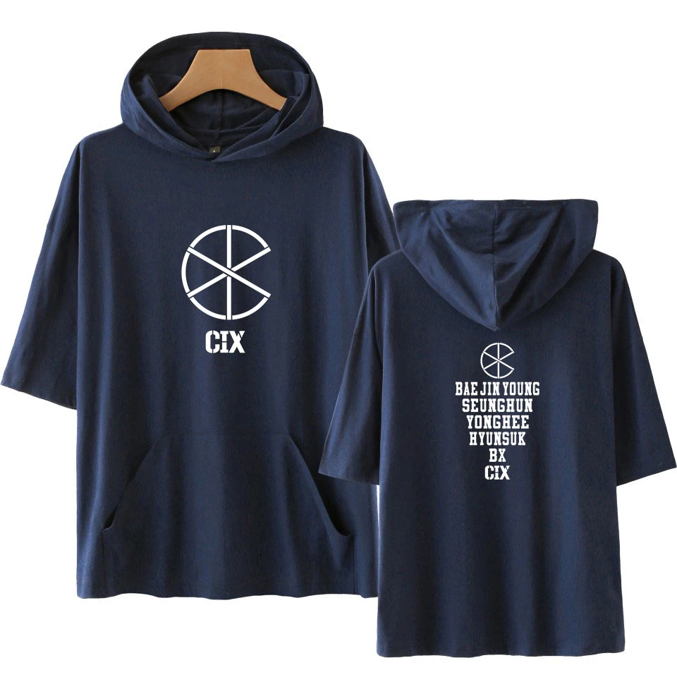 Корейский комбинированный 2D альбом CIX с надписью soul худи короткими рукавами для