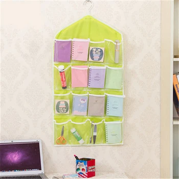 

Wardrobe Storage Over Door Transparent Pouch Bag 16 Pocket Over Door Hanging Bag Shoe Toy Hanger Storage Jewellery Organizer