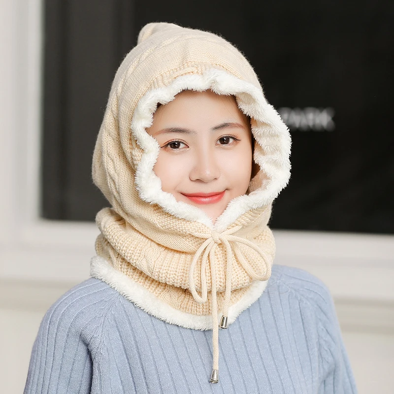 Зимние шапки для девочек головные уборы Skullies зимняя шапка, шапки-бини для Для мужчин женский шерстяной шарф головные уборы, Балаклава маска капор вязаная шапка