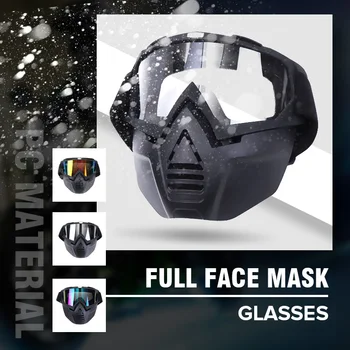 

Anti Fog Eyewear Mouth Mask Motorcycle Bike Full Face Mask Goggles Len Nose Helmet Shield