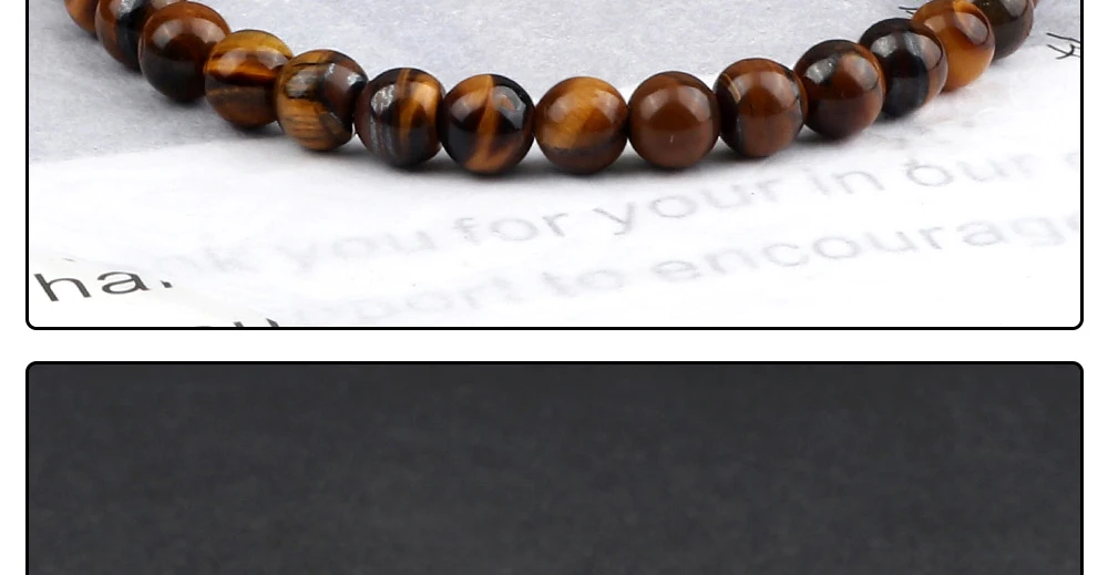 Natural Tiger Eye Stone Bracelet 4 6 8mm Round Beads Braided String Bracelets & Bangles Handmade Adjustable Yoga Wrist Jewelry