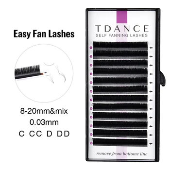 

TDANCE Self-Making Fans 0.03 Eyelash Extension Austomatic Flowering Fast Fan Easy Fan Bloom Volume Lashes