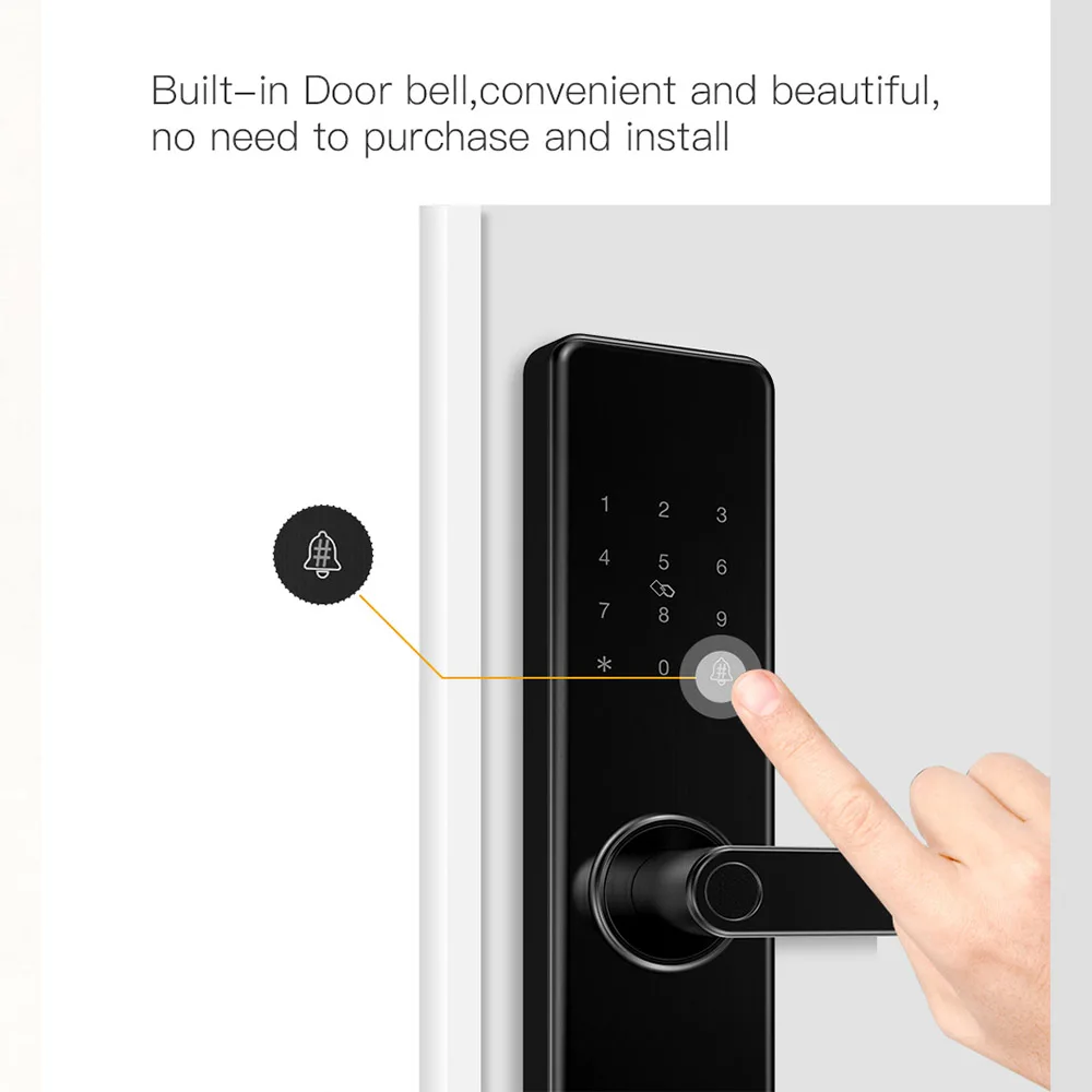 Yi-LOCK Смарт дверь отпечатков пальцев безопасности дома замок без ключа Wifi Пароль RFID карта беспроводной приложение телефон дистанционное управление замок