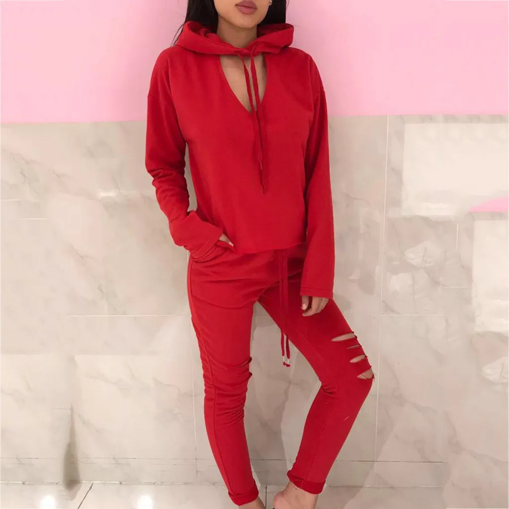 

exercise clothing for women sports suits for Women Splice Cropped Pullover Sweatshirt and Side Striped Pants Tracksuit Sets#3