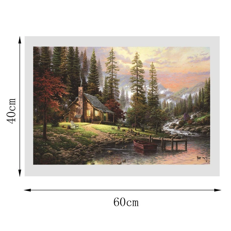 High Definition Oil Painting Prints on Canvas Frameless Wall Art Paintings Picture for Living Room Bedroom Home Decoration (Land