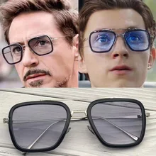 ZUCZUG роскошный бренд Мстители Tony Stark Flight стиль мужские солнцезащитные очки, Ретро стиль Квадратные Солнцезащитные очки Oculos Ретро Мужские Железный человек 3