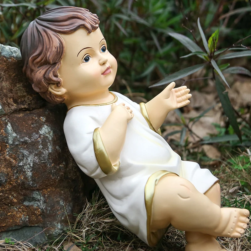 Jesus Doll Ornaments Holy Infant Advent Resin Craft Festival Home Decoration Statue Christmas Decor Catholic Religious gifts