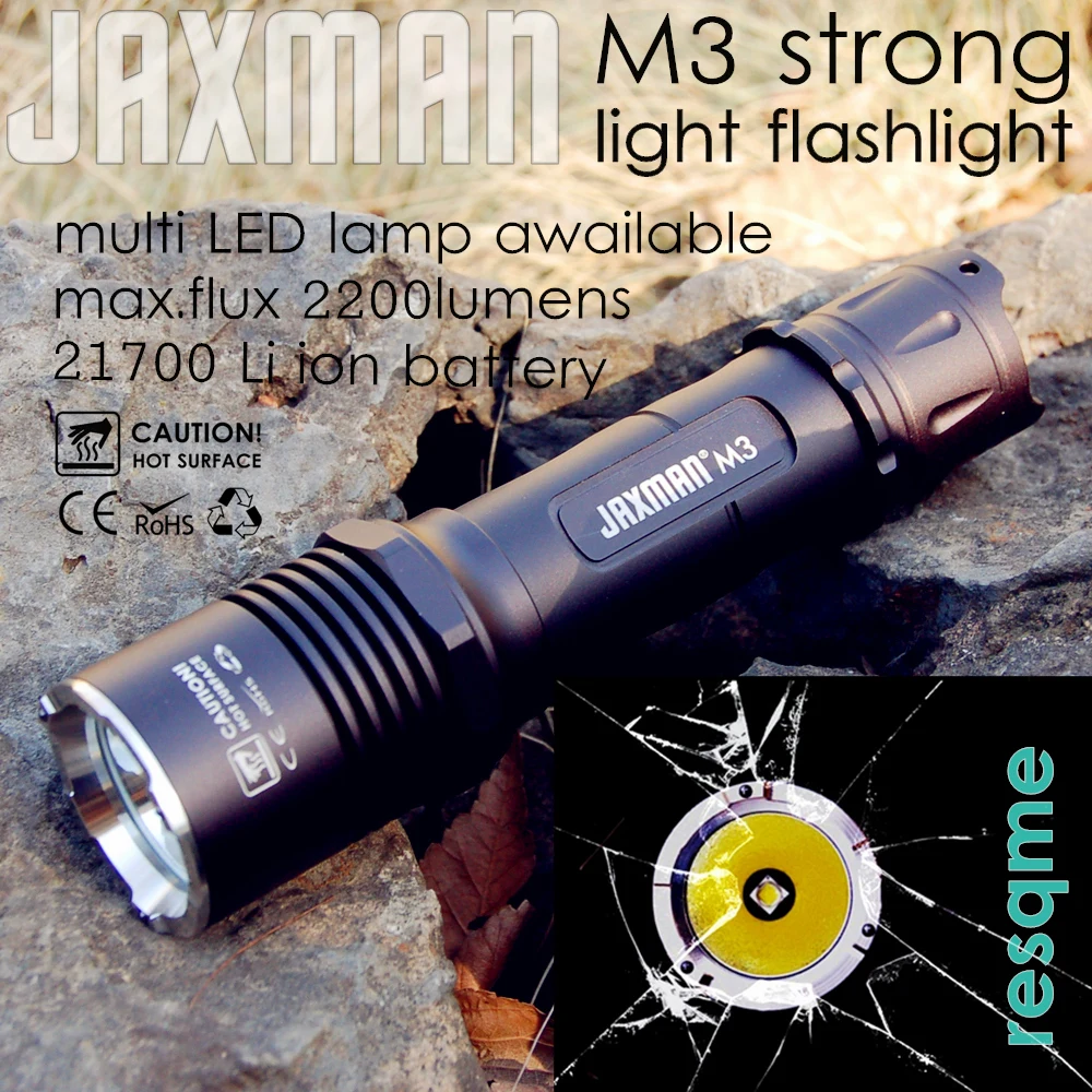 JAXMAN M3 ярсветильник вспышка супер жесткий cermical beads resqme 21700 аккумулятор тактическая