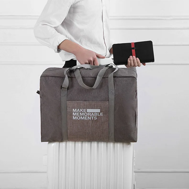 

Upgraded Waterproof Folding Travel Storgage Bag Portable Large Capacity Travel Trolley Storage Bag Luggage Bag cloth organizer