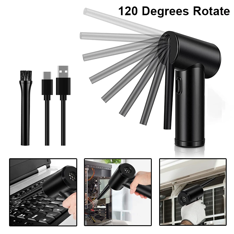 

Hand-held Hair Dryer Wireless Electric Air Duster Compressed Air Blower for Computer Keyboard Electronics Cleaning Camera Lens
