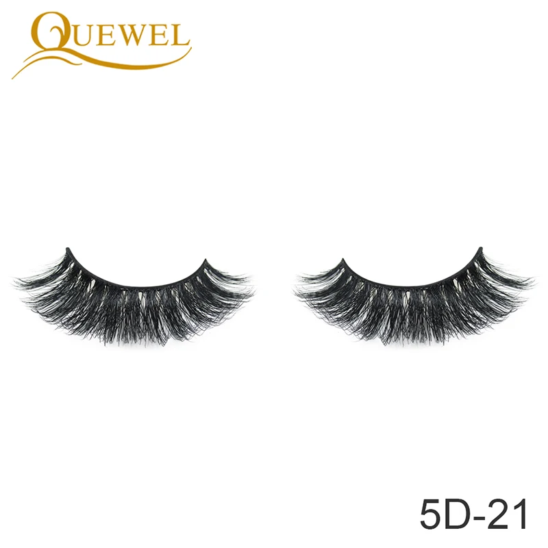 5D-21 Quewel, 20 мм, Длина 5D, норковая полоса, ресницы,, норковые, отдельные накладные ресницы, Бескровная, толстая ресница ручной работы, инструмент для макияжа - Цвет: 5D-21