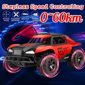 

1/18 1:18 60Km/h Stepless Speed RC Remote Control Off Road Cars Vehicle 2.4Ghz Crawlers Electric Monster Truck