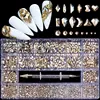 2500pcs Luxury Shiny Diamond Nail Art Rhinestones Crystal Decorations Set AB Glass 1pcs Pick Up Pen In Grids Box 21 Shape 5