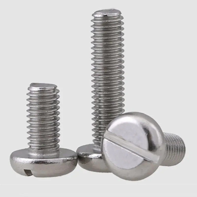 M5mm SLOTTED PAN HEAD MACHINE SCREWS A2 STAINLESS STEEL SLOT BOLTS M4 M3 