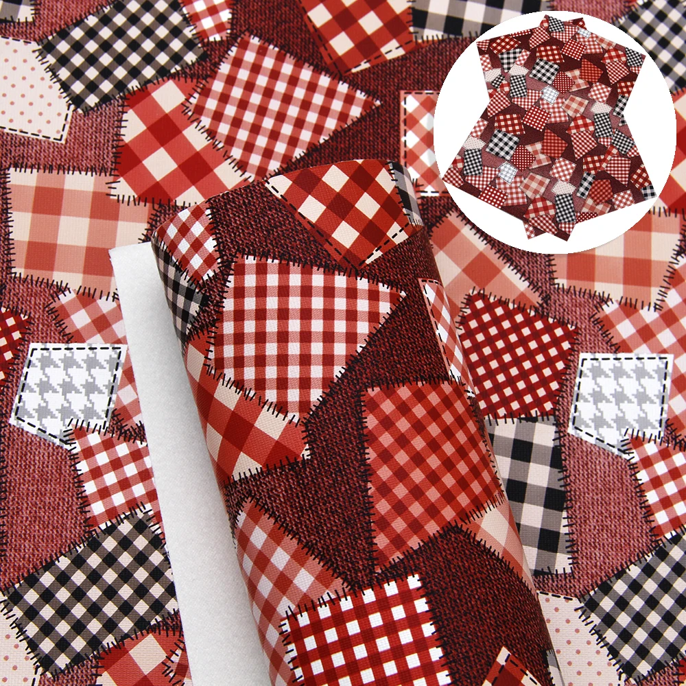 David accessories 20*34 см в стиле пэчворк Стёганое одеяло шить синтетическая кожа, материалы для ручных поделок материал для изготовления сумок, серьги, 1Yc7499 - Цвет: 1091427005