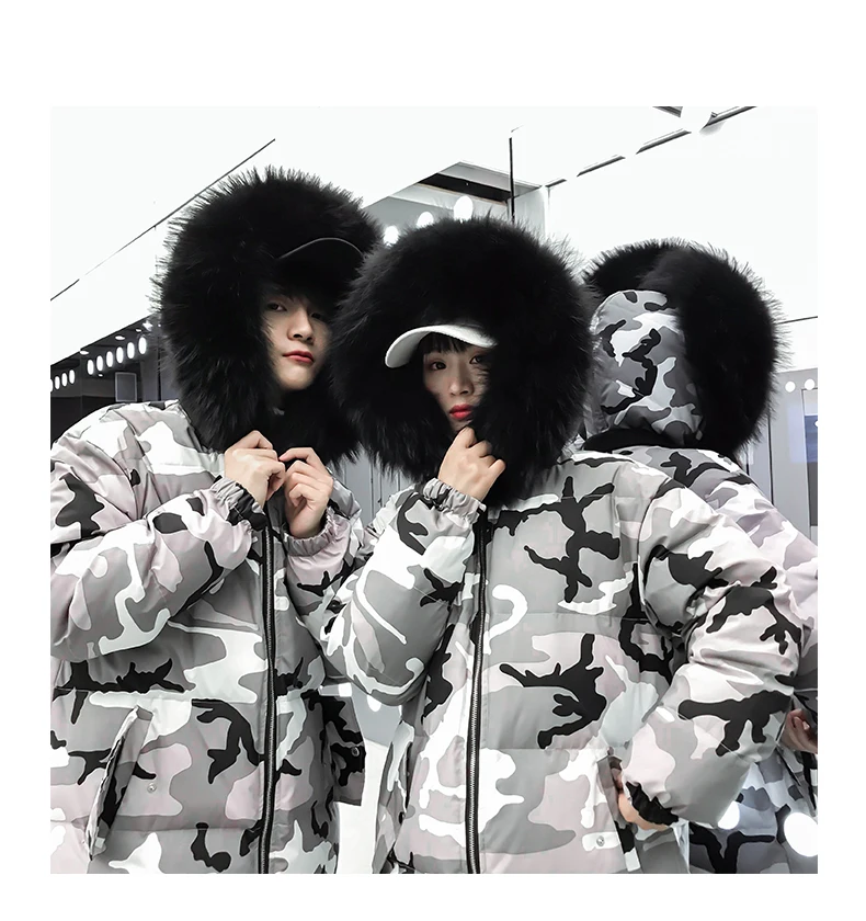 Solid Color Winter New Style Mid-length Casual Fashion Comfortable Loose-Fit with Cotton-padded Clothes Hooded with Model F