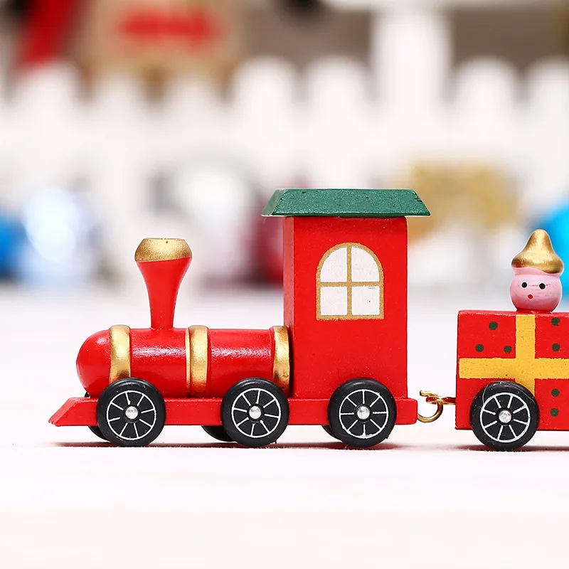 Christmas Decoration Polar Express Train Christmas Train Wood Toys Thomas Decoration Decoration Crafts Festival Mall Arrangement