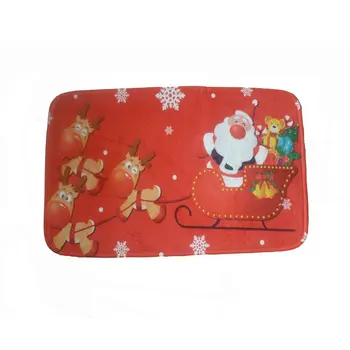 

Christmas Suede Bathroom Mat Christmas Mats Living Room Kitchen Bedroom Bathroom Non-slip Carpet Christmas Decorations