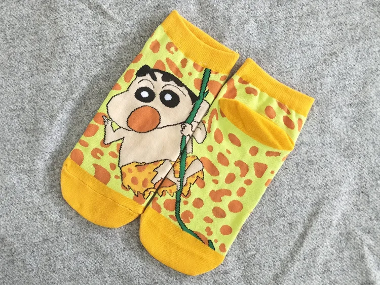 60 пар Аниме Crayon Shinchan COS носки женские классические милые комиксы Calcetines Happy Funny Calzini Cotone Calcetines Cortos