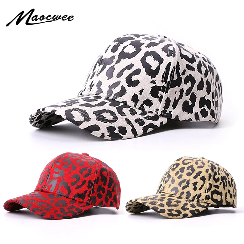 Womens leopard baseball cap Clearance