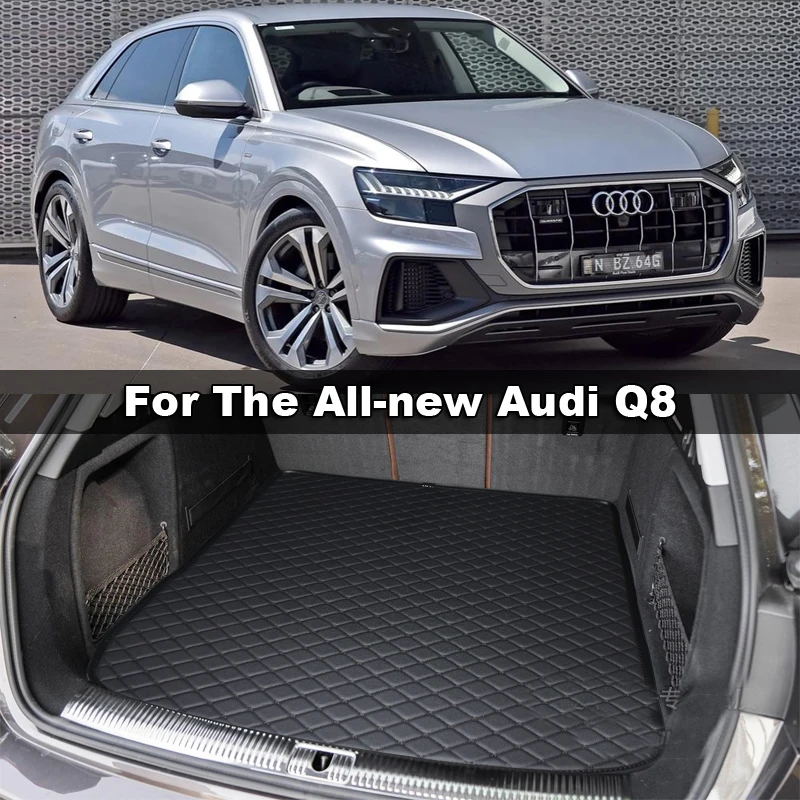 Lsrtw2017 кожаный коврик багажника автомобиля грузовой лайнер для Audi Q8 2018 2019 2020