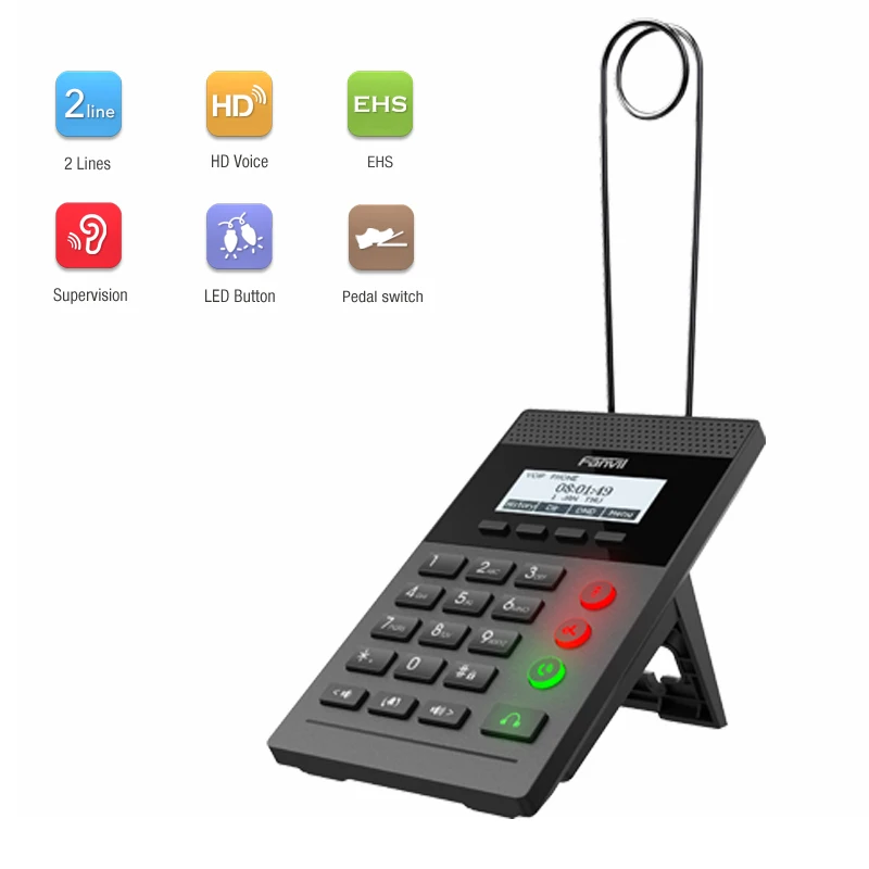 

X2C/X2P Fanvil IP Phone HD Voice Smart VoIP Telephone for EHS Headset SIP Phone For Home Office Professional Wireless Telephone
