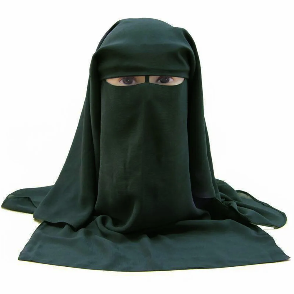 Мусульманский трехслойный шарф &quotАмира&quot Исламский Niqab Burqa чепчик хиджаб Кепка