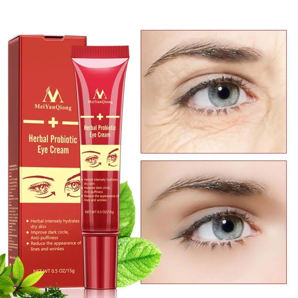 

15ml Anti-Aging Herbal Probiotic Eye Cream Improve dark circle Intensely Hydrate Dry Skin Anti-Puffiness Reduce Face Lines