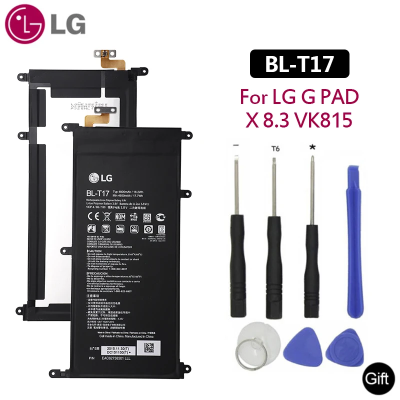 LG аккумулятор для телефона BL-T17 для LG G PAD X 8,3 VK815 VK810 V520 V522 сменные батареи 4800 мАч с бесплатными инструментами